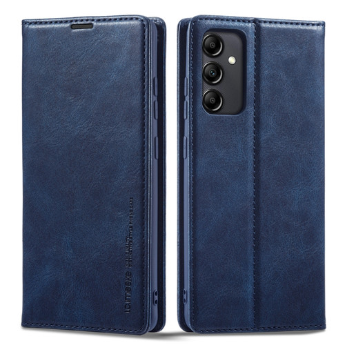 Samsung Galaxy A14 4G/5G LC.IMEEKE RFID Anti-theft Leather Phone Case - Blue