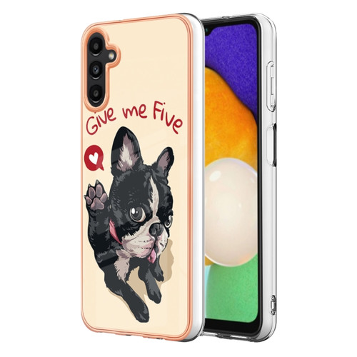 Samsung Galaxy A14 5G / 4G Electroplating Marble Dual-side IMD Phone Case - Lucky Dog