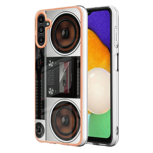 Samsung Galaxy A14 5G / 4G Electroplating Marble Dual-side IMD Phone Case - Retro Radio