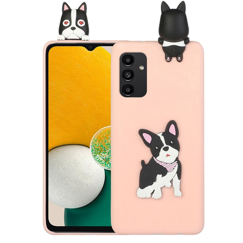 Samsung Galaxy A14 5G 3D Lying Cartoon TPU Shockproof Phone Case - Cute Dog