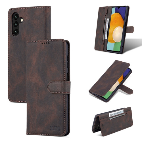 Samsung Galaxy A14 5G AZNS Dream II Skin Feel Horizontal Flip Leather Phone Case - Coffee