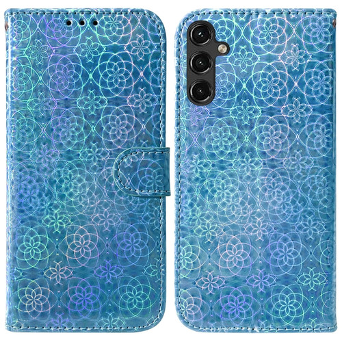 Samsung Galaxy A14 5G Colorful Magnetic Buckle Leather Phone Case - Blue