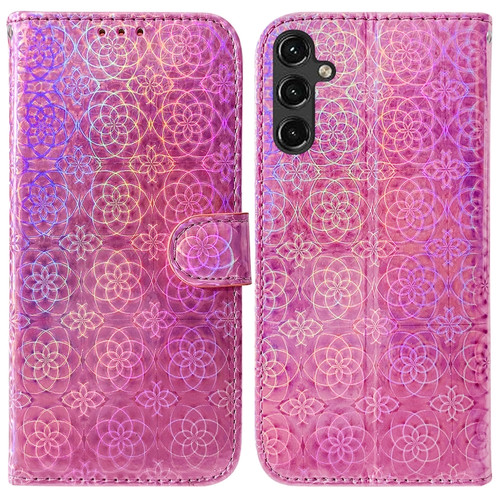 Samsung Galaxy A14 5G Colorful Magnetic Buckle Leather Phone Case - Pink