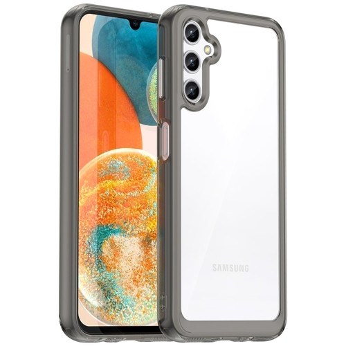 Samsung Galaxy A14 5G Colorful Series Acrylic + TPU Phone Case - Transparent Grey