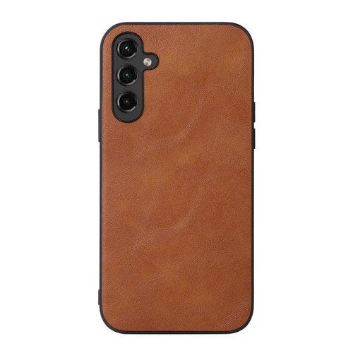 Samsung Galaxy A14 5G Cowhide Texture PU Phone Case - Brown