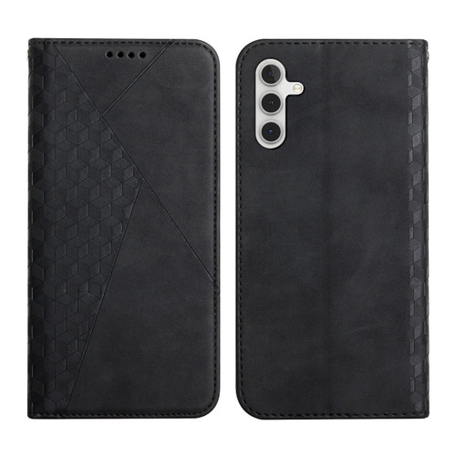 Samsung Galaxy A14 5G Diamond Splicing Skin Feel Magnetic Leather Phone Case - Black