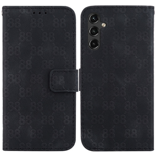 Samsung Galaxy A14 5G Double 8-shaped Embossed Leather Phone Case - Black