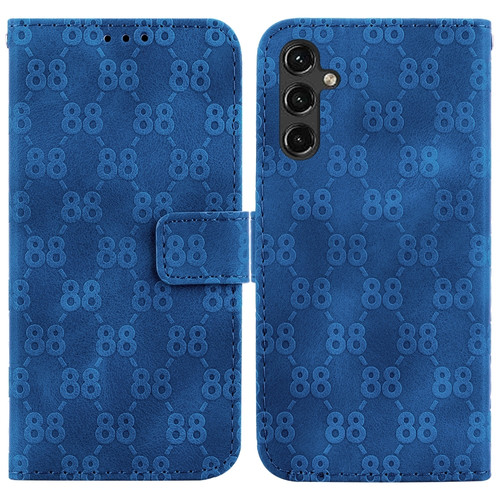 Samsung Galaxy A14 5G Double 8-shaped Embossed Leather Phone Case - Blue
