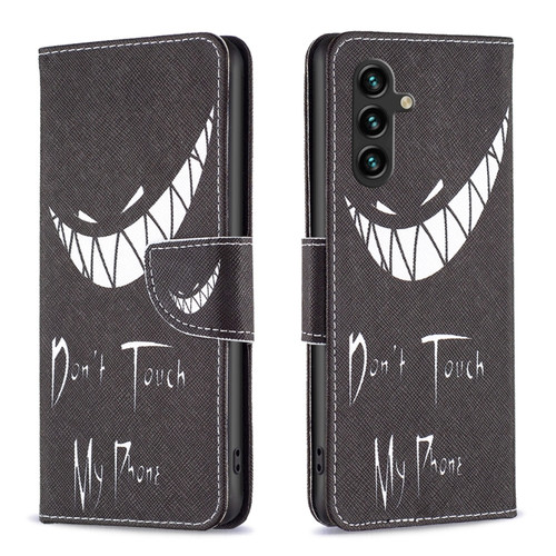 Samsung Galaxy A14 5G Drawing Pattern Leather Phone Case - Smirk
