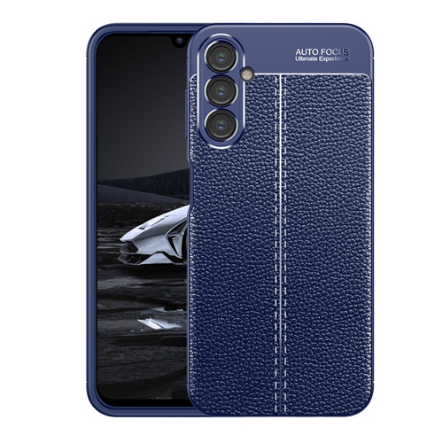 Samsung Galaxy A14 5G Litchi Texture Shockproof TPU Phone Case - Blue