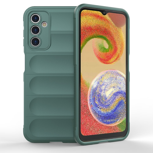 Samsung Galaxy A14 5G Magic Shield TPU + Flannel Phone Case - Dark Green