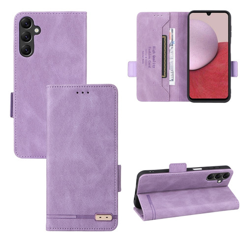 Samsung Galaxy A14 5G Magnetic Clasp Leather Phone Case - Purple