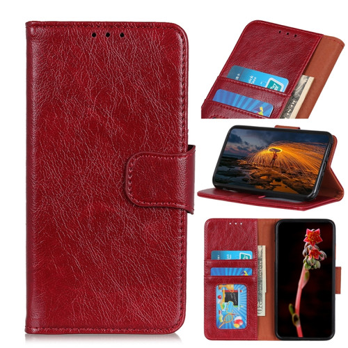 Samsung Galaxy A14 5G Nappa Texture Leather Phone Case - Red