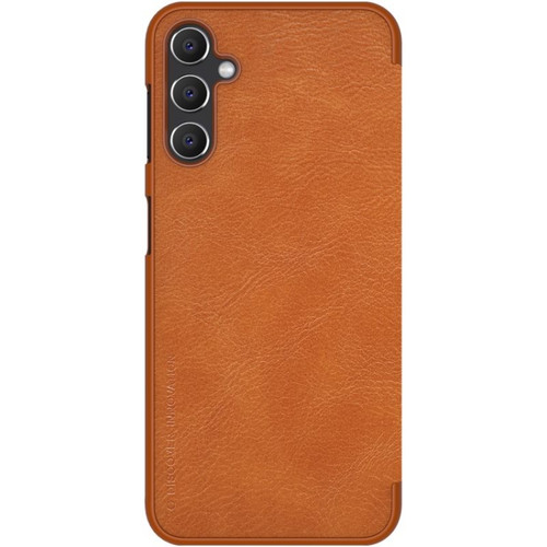 Samsung Galaxy A14 5G NILLKIN QIN Series Crazy Horse Texture Leather Case - Brown
