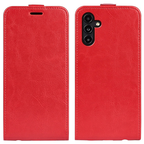 Samsung Galaxy A14 5G R64 Texture Vertical Flip Leather Phone Case - Red