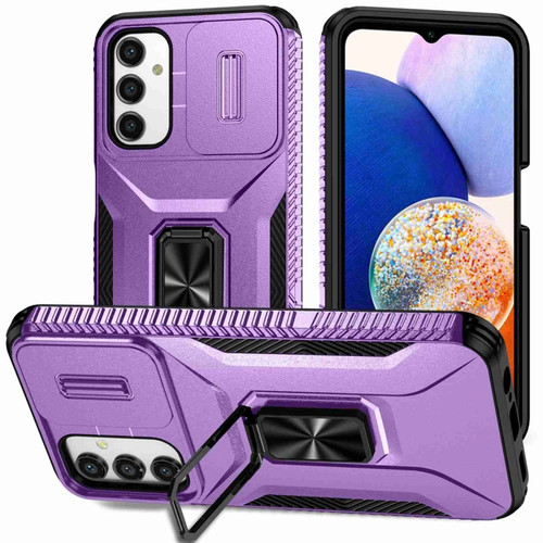 Samsung Galaxy A14 5G Sliding Camshield Holder Phone Case - Purple