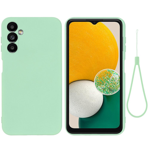 Samsung Galaxy A14 5G Solid Color Liquid Silicone Shockproof Full Coverage Phone Case - Green