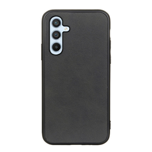 Samsung Galaxy A54 5G Accurate Hole Two-color Calf Texture PU Phone Case - Black