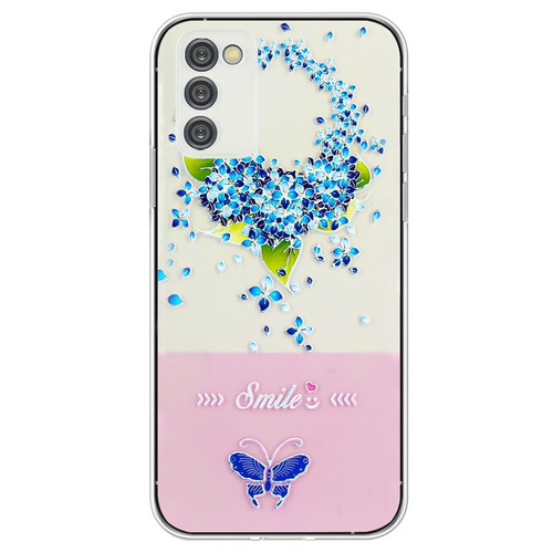 Samsung Galaxy A54 5G Bronzing Butterfly Flower TPU Phone Case - Hydrangea
