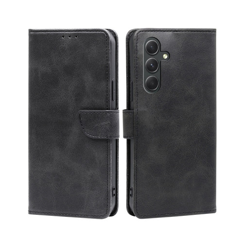 Samsung Galaxy A54 5G Calf Texture Buckle Flip Leather Phone Case - Black