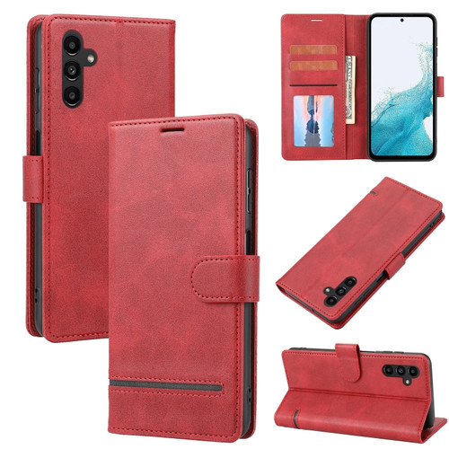 Samsung Galaxy A54 5G Classic Wallet Flip Leather Phone Case - Red