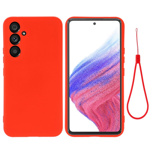 Samsung Galaxy A54 5G Color Liquid Silicone Phone Case - Red