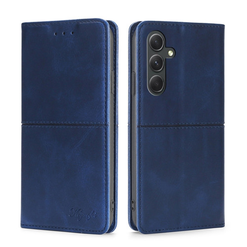 Samsung Galaxy A54 5G Cow Texture Magnetic Leather Phone Case - Blue