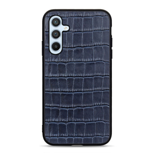 Samsung Galaxy A54 5G Crocodile Texture Genuine Leather Phone Case - Blue