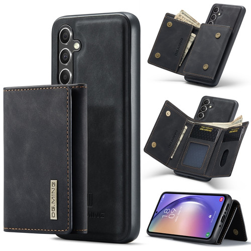 Samsung Galaxy A54 5G DG.MING M1 Series 3-Fold Multi Card Wallet + Magnetic Phone Case - Black