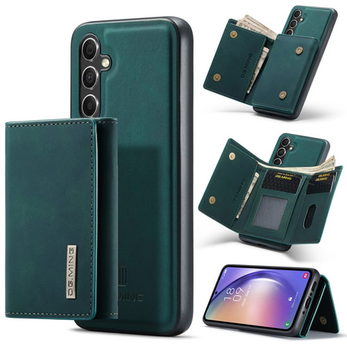 Samsung Galaxy A54 5G DG.MING M1 Series 3-Fold Multi Card Wallet + Magnetic Phone Case - Green