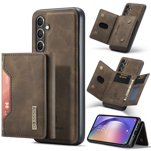 Samsung Galaxy A54 5G DG.MING M2 Series 3-Fold Multi Card Bag + Magnetic Phone Case - Coffee