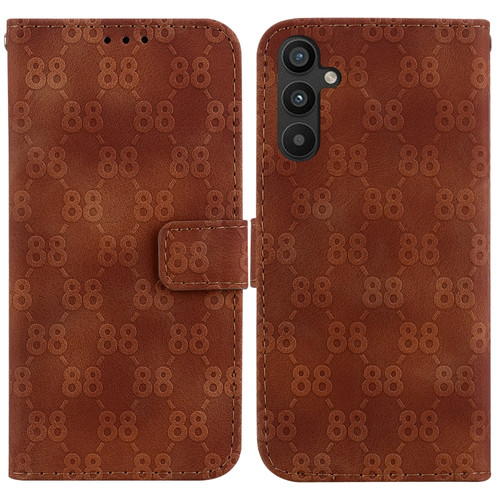 Samsung Galaxy A54 5G Double 8-shaped Embossed Leather Phone Case - Brown