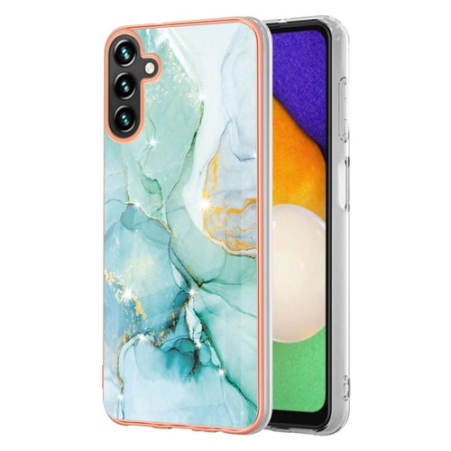 Samsung Galaxy A54 5G Electroplating Marble IMD TPU Phone Case - Green 003