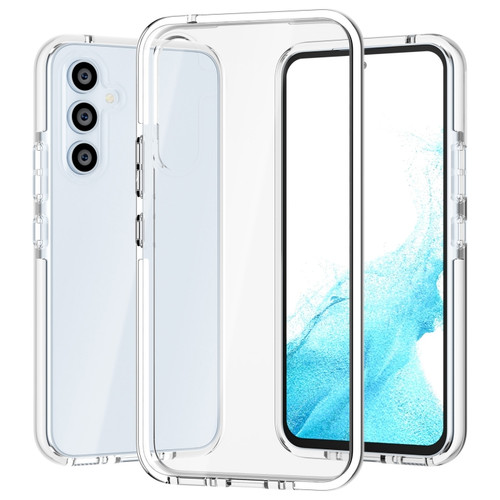 Samsung Galaxy A54 5G EU Version Two-color High-transparency TPU+TPE Phone Case - Transparent White
