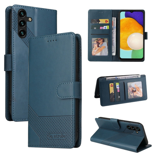 Samsung Galaxy A54 5G GQUTROBE Skin Feel Magnetic Leather Phone Case - Blue