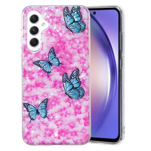 Samsung Galaxy A54 5G IMD Shell Pattern TPU Phone Case - Colorful Butterfly