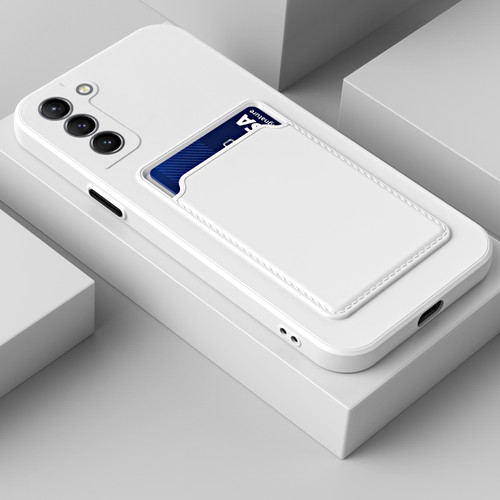 Samsung Galaxy A54 5G Skin Feel Card TPU Contrast Color Button Phone Case - White
