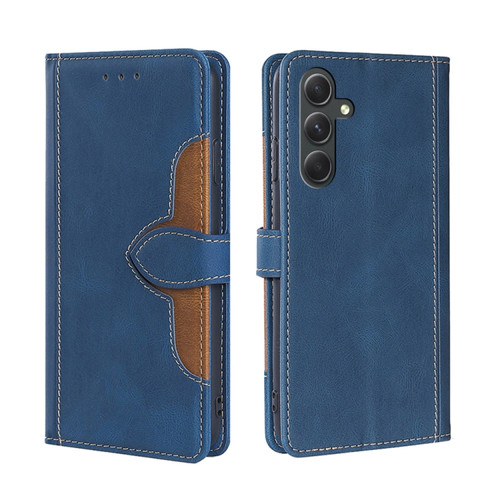 Samsung Galaxy A54 5G Skin Feel Magnetic Buckle Leather Phone Case - Blue