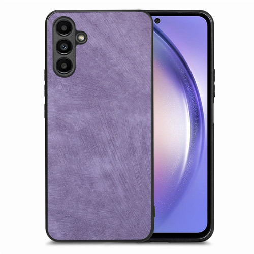 Samsung Galaxy A54 5G Vintage Leather PC Back Cover Phone Case - Purple
