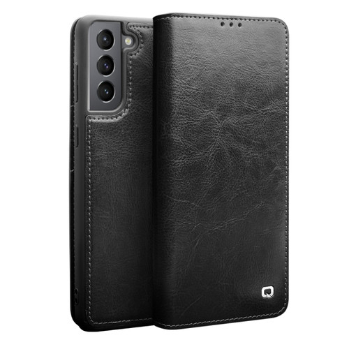 Samsung Galaxy S21+ 5G QIALINO Genuine Leather Phone Case - Black