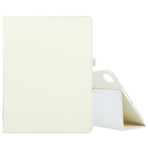 iPad Pro 12.9 2022 / 2021 / 2020 / 2018 Litchi Texture Solid Color Leather Tablet Case - White