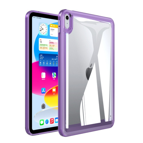 iPad Air 2022 / 2020 Transparent Acrylic Tablet Case - Dark Purple