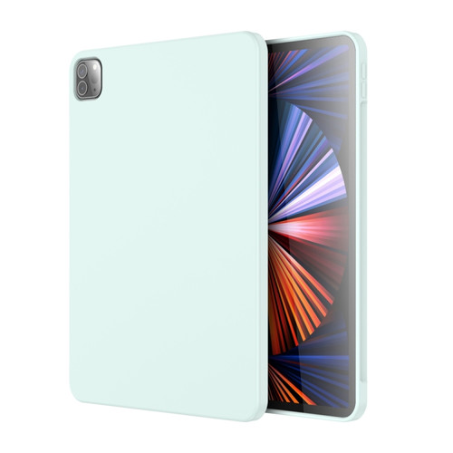 iPad Pro 12.9 inch Mutural Silicone Microfiber Tablet Case - Sky Blue