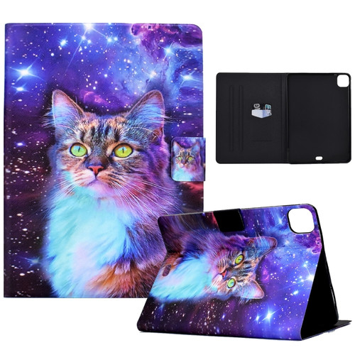 iPad Pro 11 2022 / 2021 / 2020 Electric Pressed TPU Leather Tablet Case - Star Cat