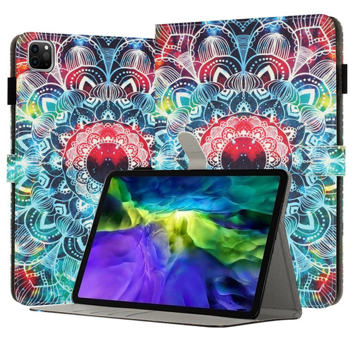 iPad Pro 11 2022 / 2021 / 2020 Painted Leather Smart Tablet Case - Mandalas