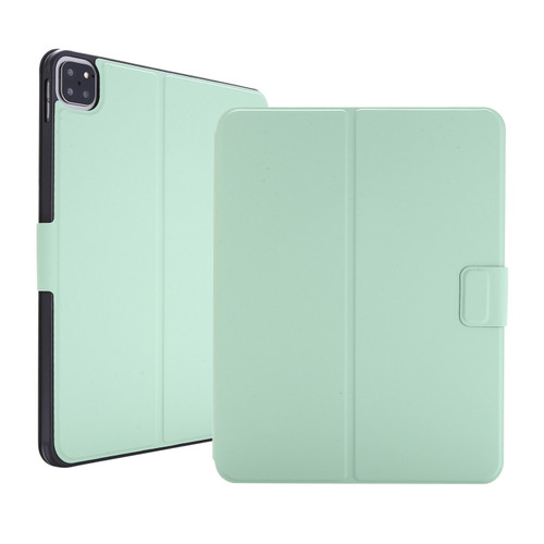 iPad Pro 11 2022 / 2021 Electric Pressed Texture Horizontal Flip Leather Tablet Case with Holder & Pen Slot - Mint Green