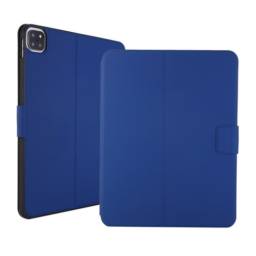 iPad Pro 11 2022 / 2021 Electric Pressed Texture Horizontal Flip Leather Tablet Case with Holder & Pen Slot - Navy Blue