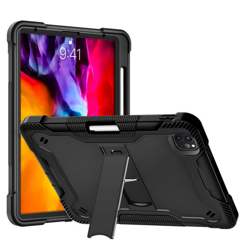 iPad Pro 11 inch Silicone PC Shockproof Tablet Case with Holder - Black