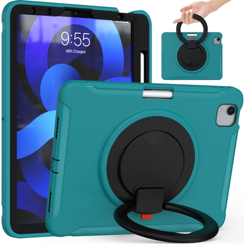 Shockproof TPU + PC Tablet Case with 360 Degree Rotation Grip Holder & Pen Slot iPad Air 4 10.9 / Pro 11 2022 / 2021 / 2020 / 2018 - Blue