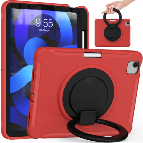 Shockproof TPU + PC Tablet Case with 360 Degree Rotation Grip Holder & Pen Slot iPad Air 4 10.9 / Pro 11 2022 / 2021 / 2020 / 2018 - Red